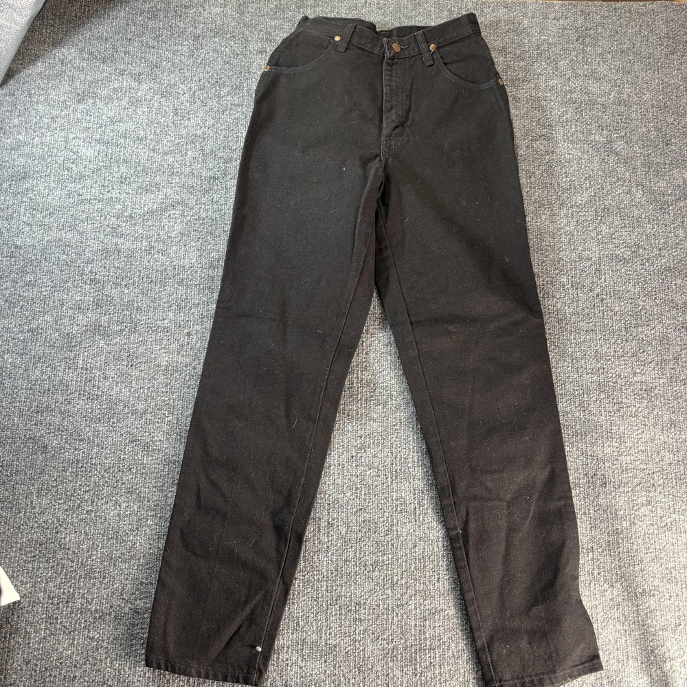 Vintage Wrangler Jeans Womens 5x32 Black Relaxed‎ Fit Cowgirl Cut Straight USA